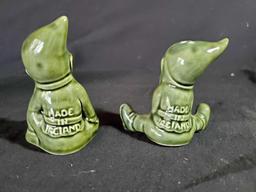 Pair of Salt & Pepper shakers, Ireland, IRISH MADE, elf, Leprechaun, Gnome