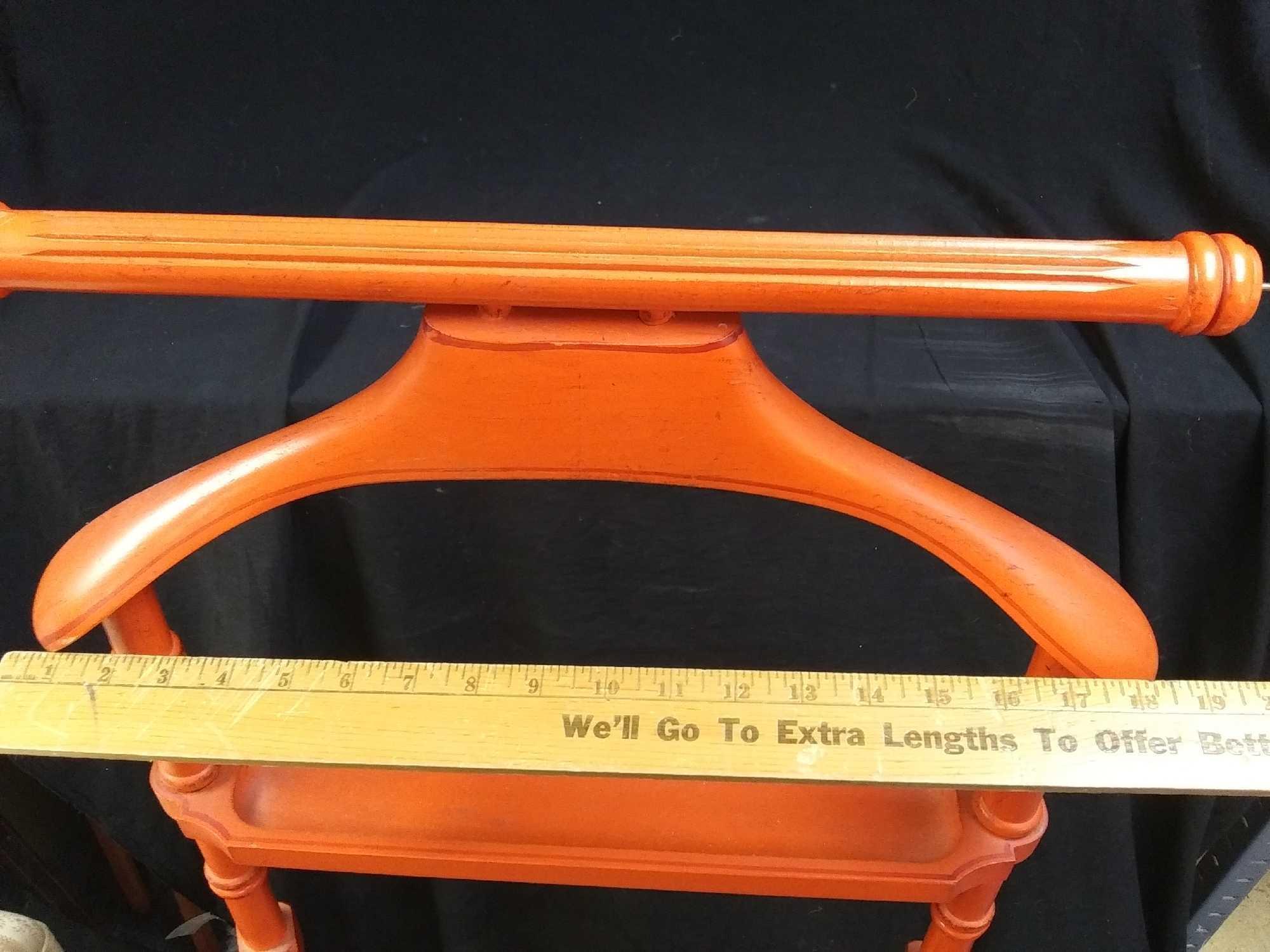 Retro Orange Bamboo style wood Valet