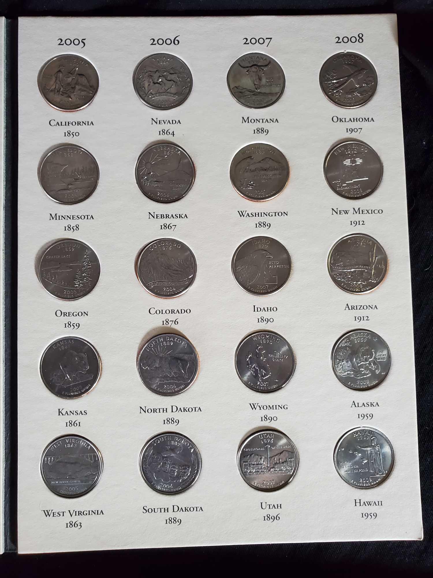 The 50 State Commemorative Quarter Collection, complete PLUS