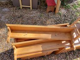 Nice Trio of 3 wood Wall Shelves