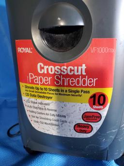 Royal cross cut paper shredder, model VF 1000 mx