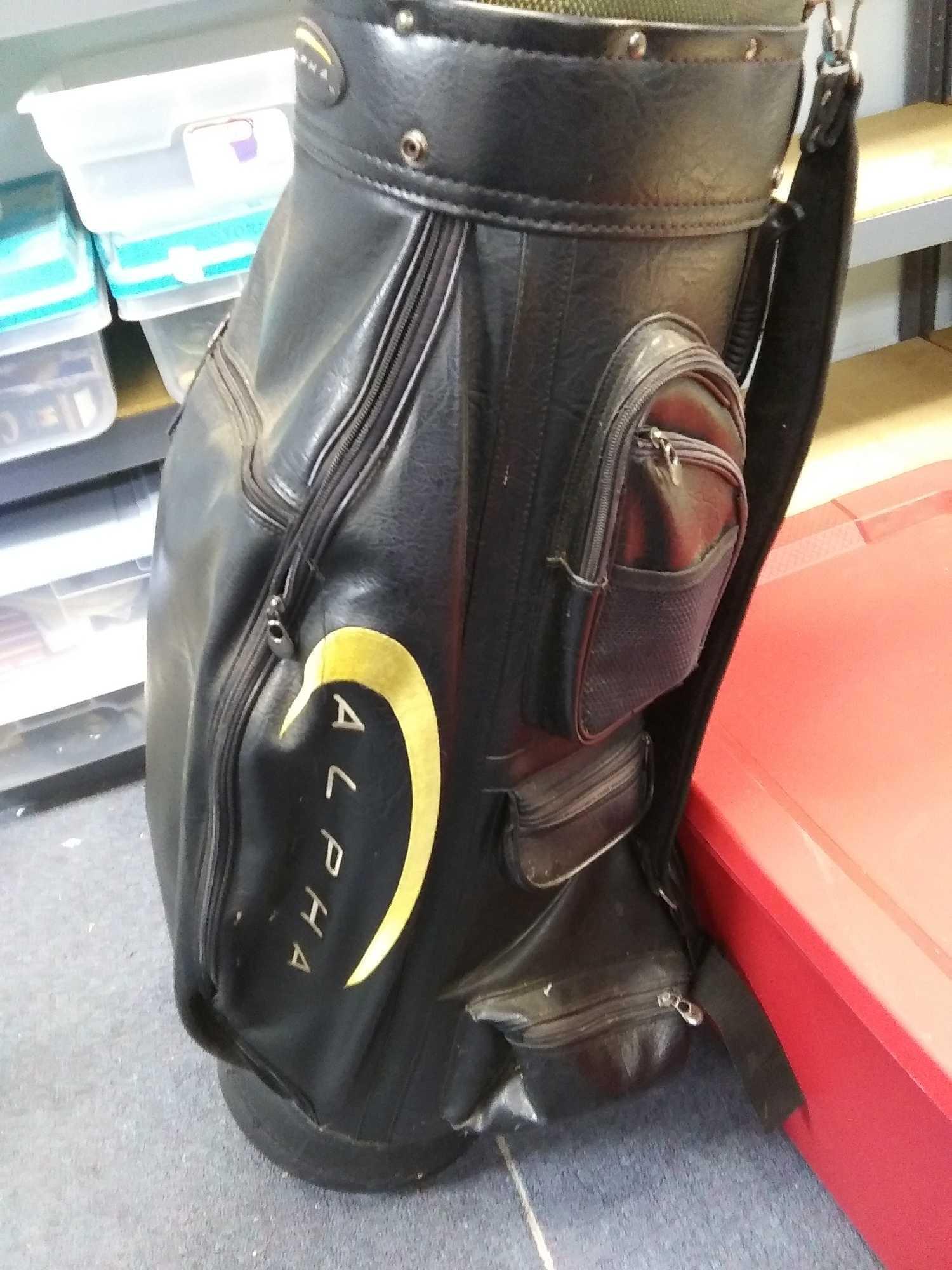 Alpha golf bag with TaylorMade RBZ clubs come and see pictures