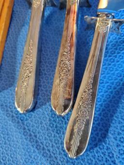 Vintage 3 pc. carving set NOBILITY -ONEIDA silverplate: ROYAL ROSE