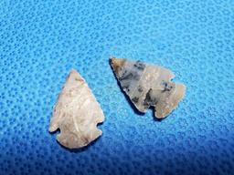 American Indian Artifact -Pair of arrowheads, points