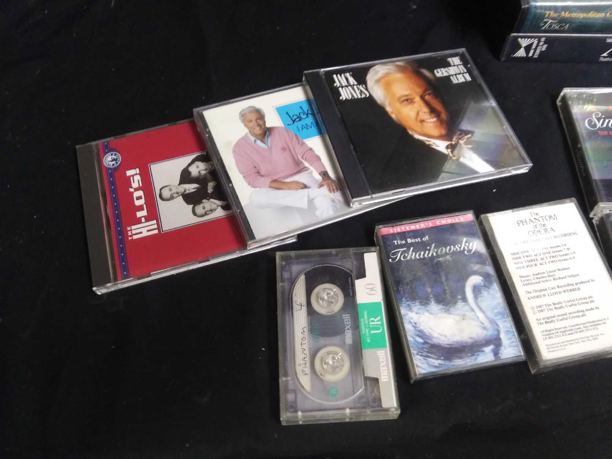 multimedia lot of CD, VHS, cassette including operas and seal Titanic and Shane vhs