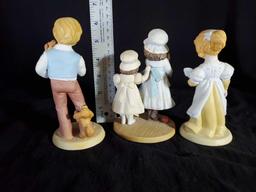 Trio of Vintage Ceramic Figurines including Royal Orleans and Avon