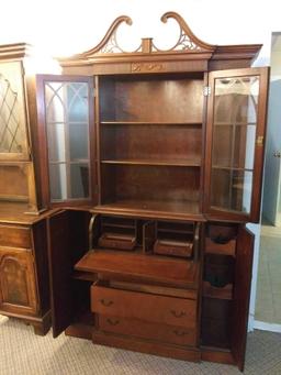 GORGEOUS ANTIQUE Mahogany Secretary made by Maddox Tables, with key