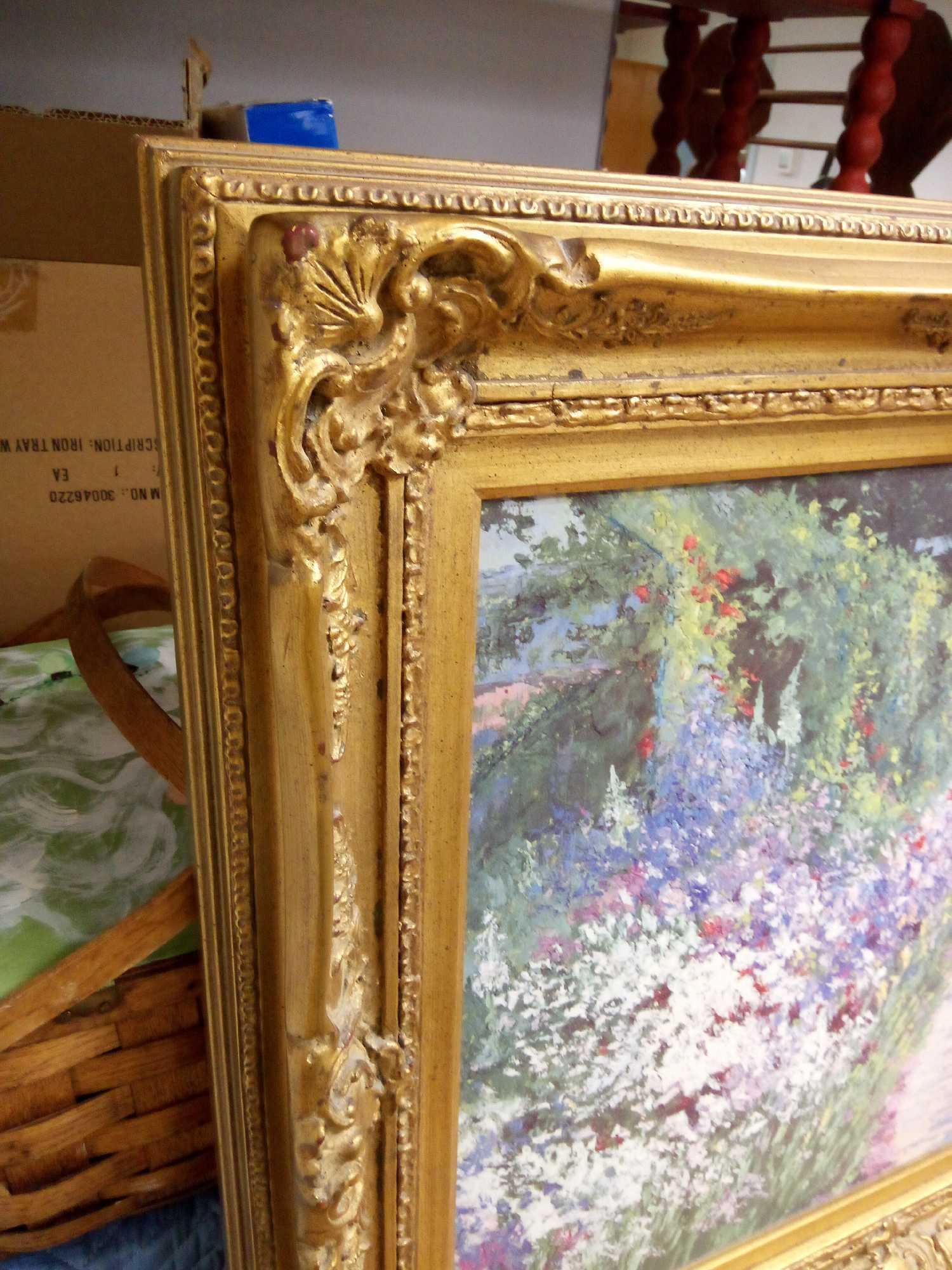 30"x36" ORIGINAL FRAMED ARTWORK SIGNED, IN THE STYLE OF MONET, PROFESSIONAL QUALITY