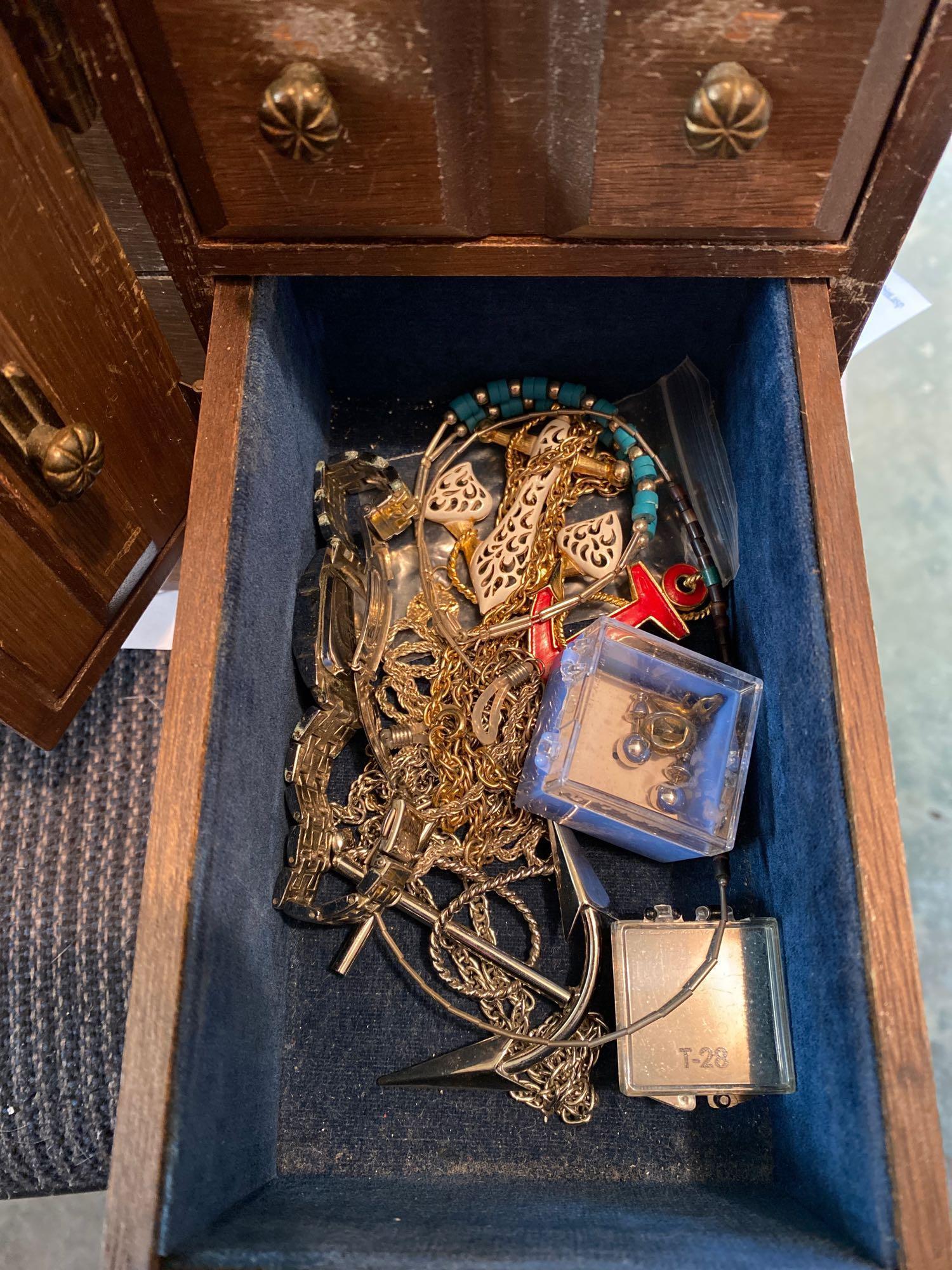 Large vintage jewelry chest with lots of wonderful jewelry