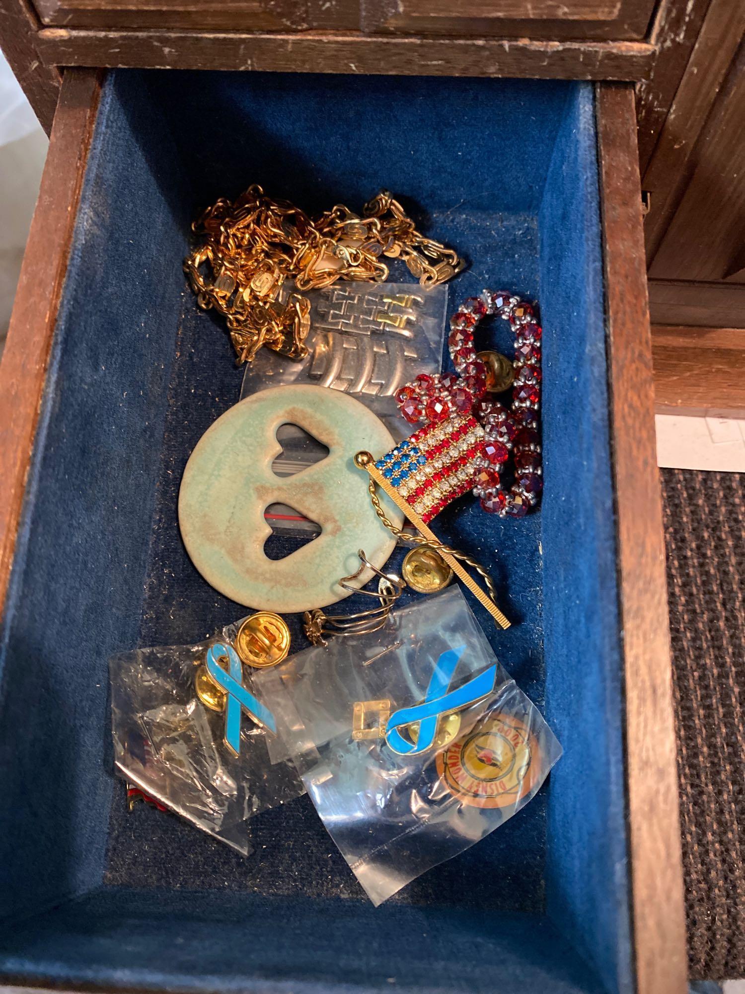 Large vintage jewelry chest with lots of wonderful jewelry