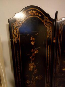 3 PANEL LACQUERED EAST ASIAN STYLE ROOM DIVIDER