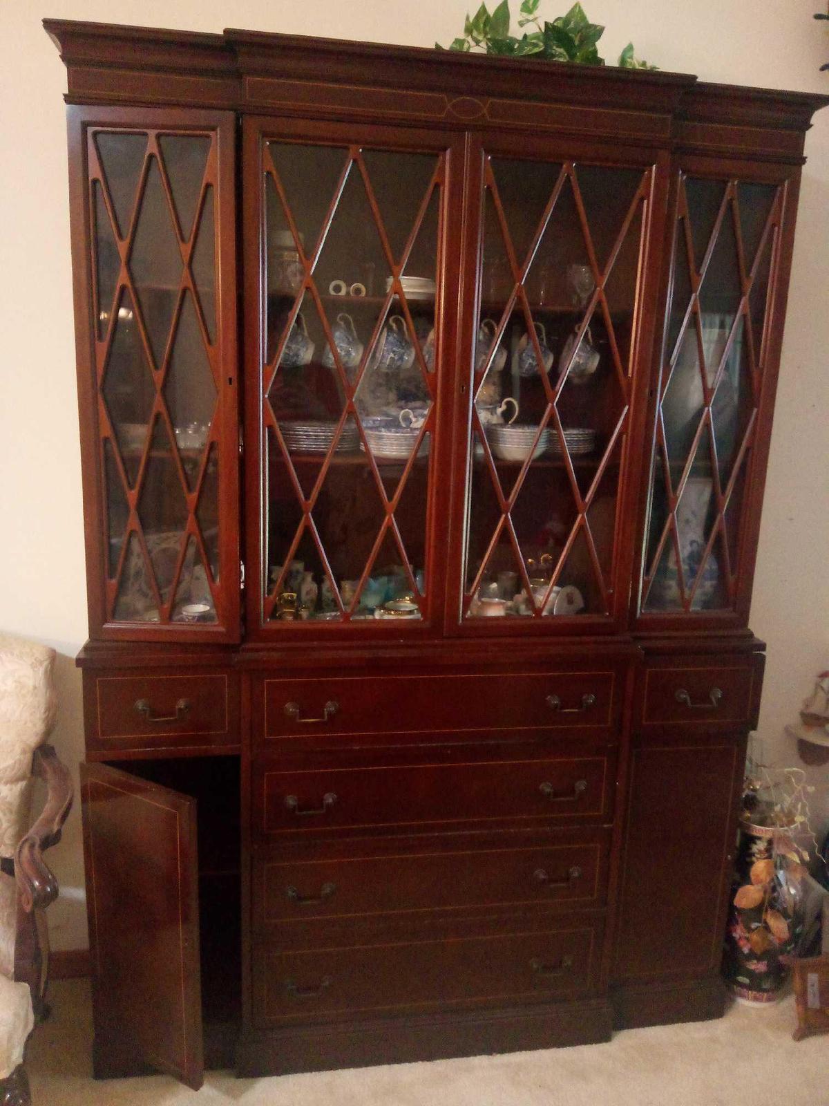 GORGEOUS MADDOX TABLES MAHOGANY SECRETARY CABINET