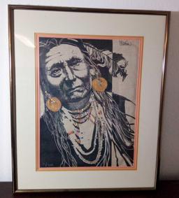 NATIVE AMERICAN FINE ART SIGNED AND NUMBERED TEXTILE