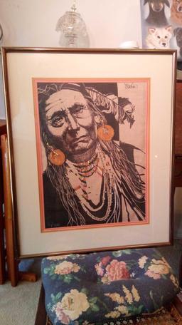 NATIVE AMERICAN FINE ART SIGNED AND NUMBERED TEXTILE