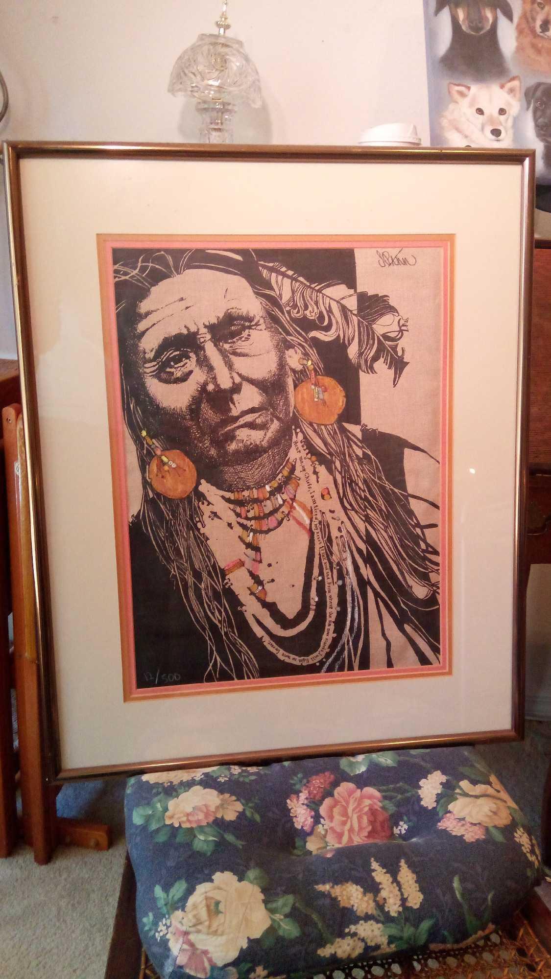 NATIVE AMERICAN FINE ART SIGNED AND NUMBERED TEXTILE