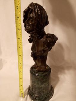 Georges van der Straeten (Georges Van Ghent), "April" Bronze Bust