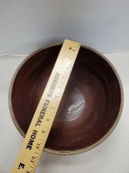 Antique crockery 10" Mixing bowl, Brown