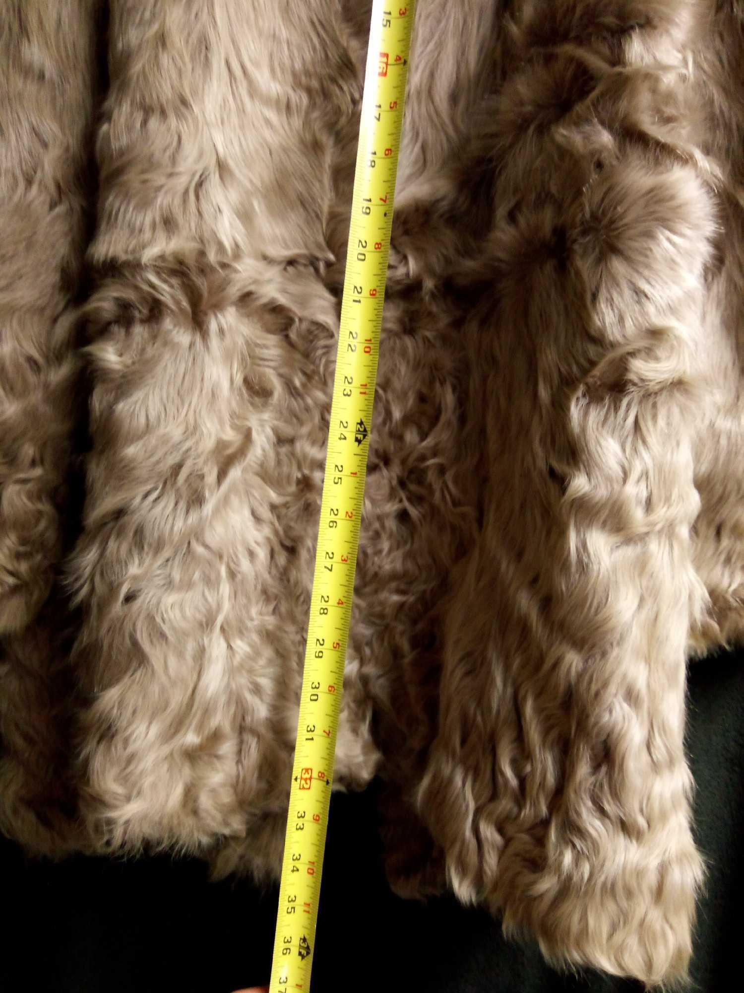 HIP LENGTH GENUINE FUR COAT, UNIQUE WAVE