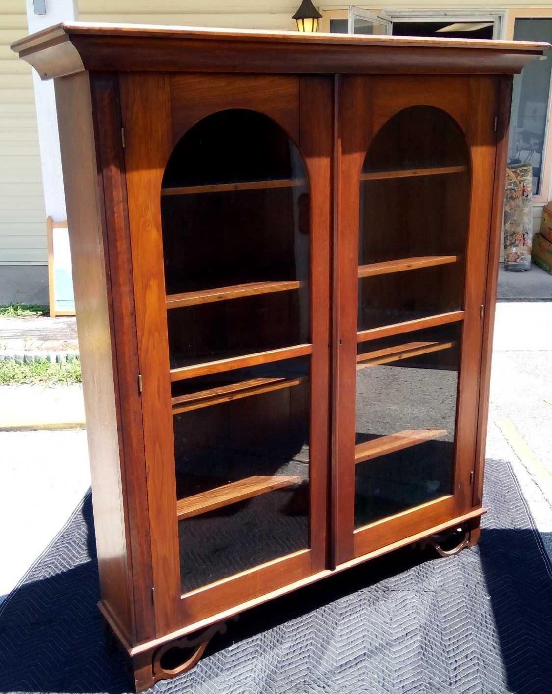 GORGEOUS OVER 200 YEARS OLD ANTIQUE WOODEN SHALLOW CABINET/HUTCH