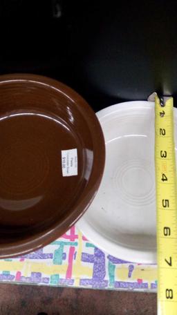 (3) 7" FIESTA Dinnerware Chocolate and White BOWLS