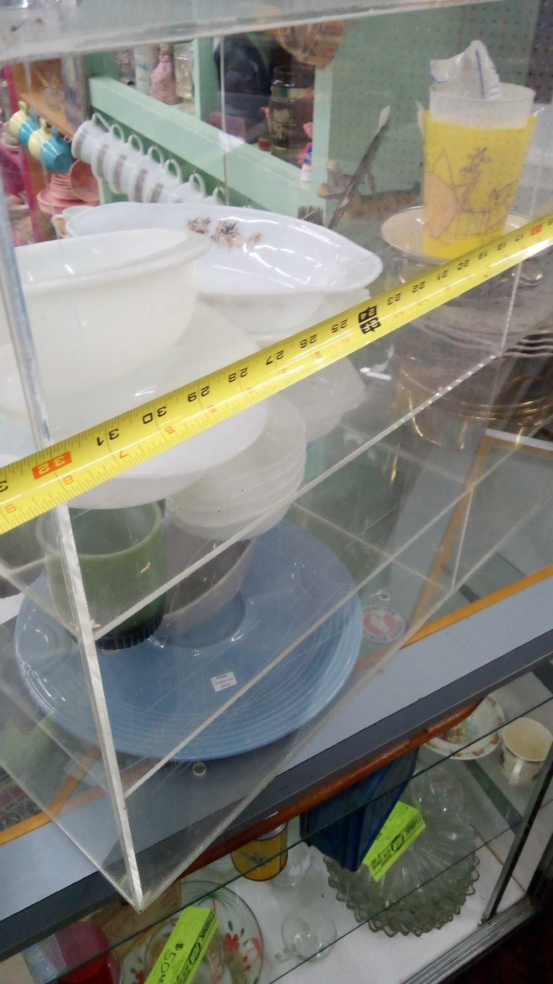 Large countertop Plexiglass Display shelf with multiple levels