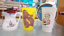 Adorable Childs Bowl and advertising cups