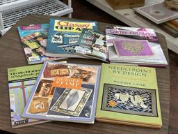 A LARGE VARIETY OF CRAFT BOOKS - KNITTING - QUILTING - ART