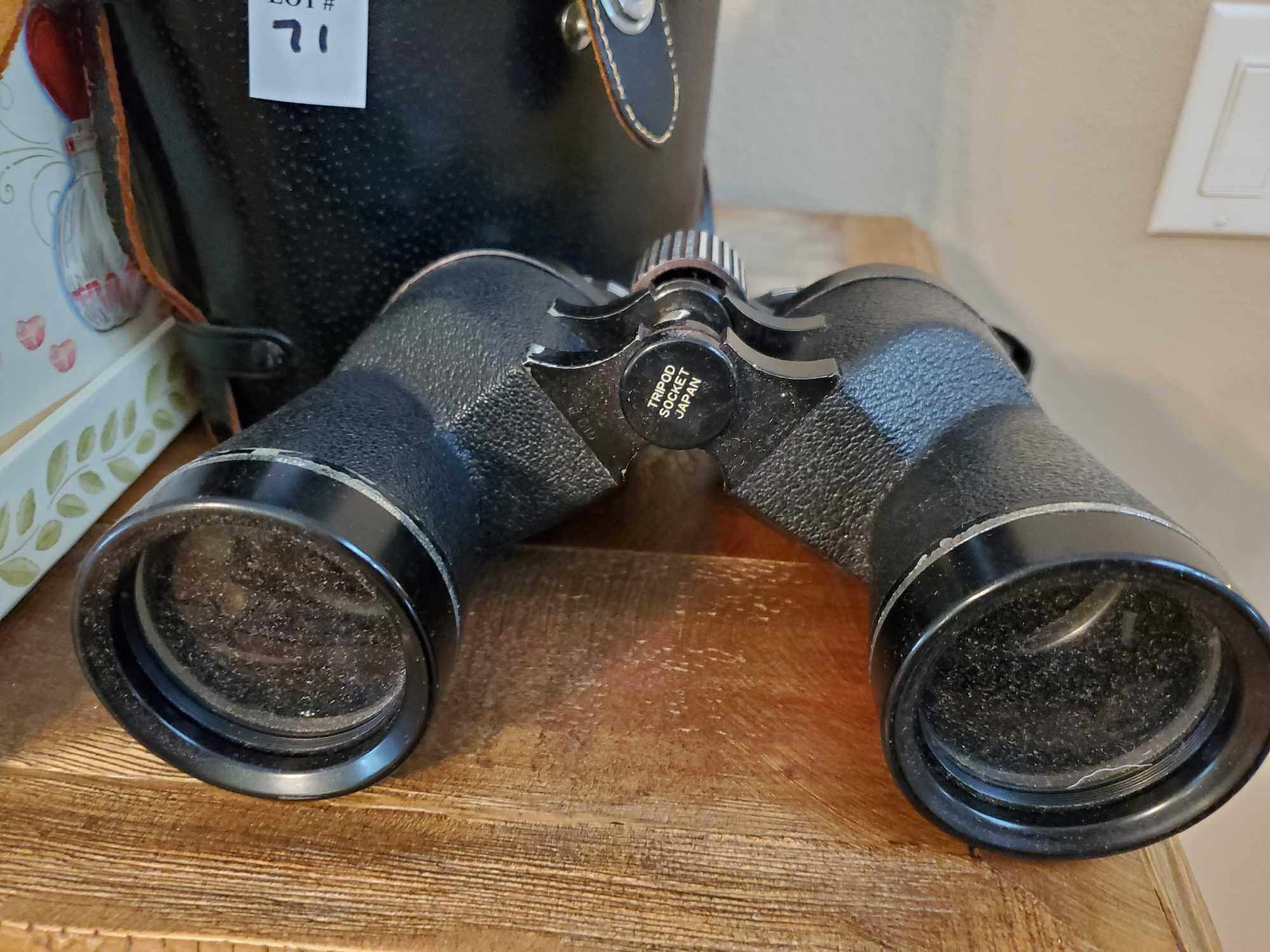 VINTAGE BINOLUX 10X50 BINOCULARS WITH CASE