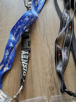 GROUP OF DISNEY AND GENERIC LANYARDS, CASTAWAY CLUB DISNEY CRUISE LINE