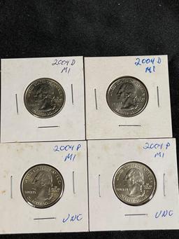 20 total 2004 Michigan State Quarters