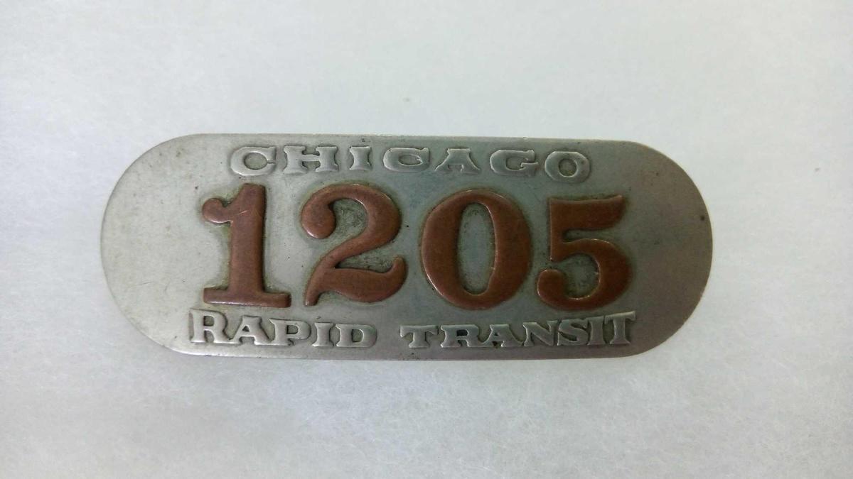 Vintage Chicago 1205 Rapid Transit Badge