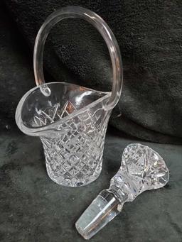 CRYSTAL DECANTER STOPPER AND BASKET