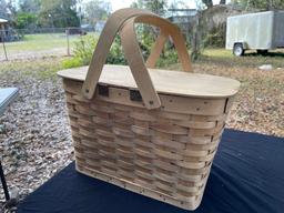 Large 18" NEW FLAT FLIP TOP PICNIC BASKET