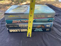 (4) STAR TREK NOVELS BOOKS