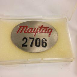 (2) Vintage Maytag Co. Employee badges, No. 2706 & 2708