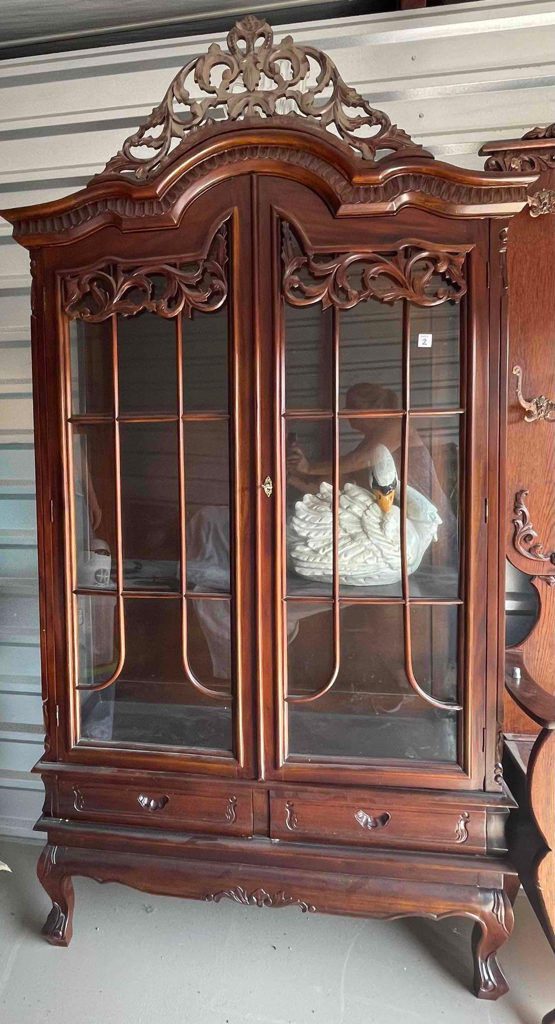 Antique China, Hutch , with key