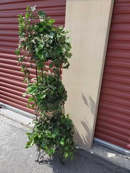 3 tier metal planter with greenery