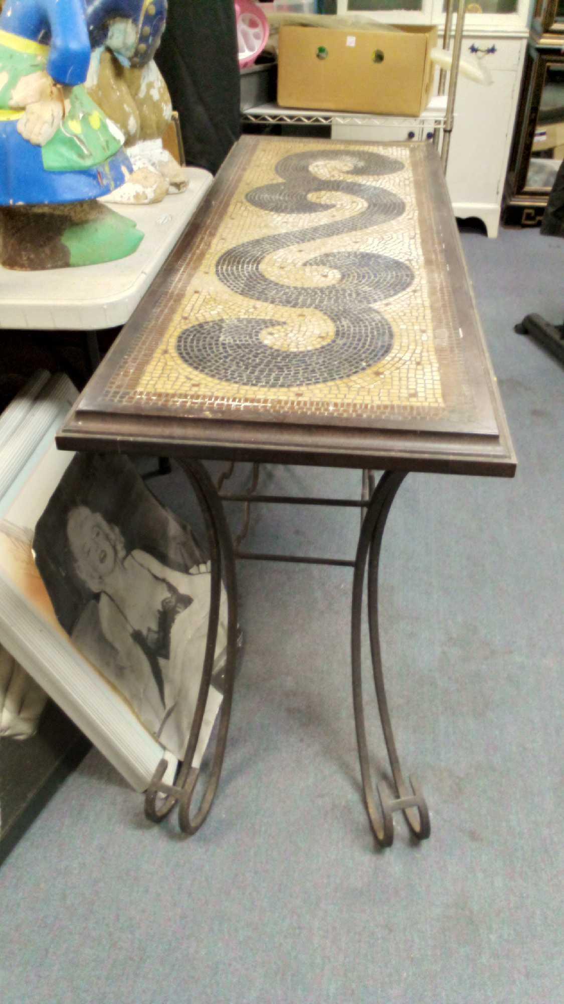 Pier One Wine Bar, Mediterranean Mosaic Style Console Tlable