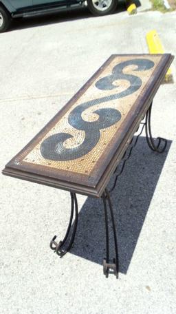 Pier One Wine Bar, Mediterranean Mosaic Style Console Tlable