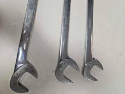 (3) SNAP-ON TOOL VS SERIES SAE 4 Way Open End WRENCHES Angle Head...