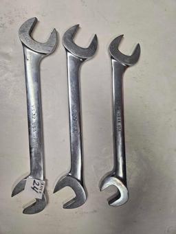 (3) SNAP-ON TOOL VS SERIES SAE 4 Way Open End WRENCHES Angle Head...