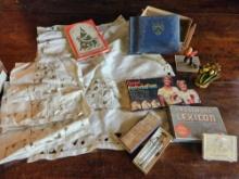Fun vintage items, including pentel, lexicon, cards, and hypodermic