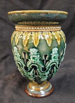4 in. Antique? English Royal Doulton & Co. Ceramic Vase