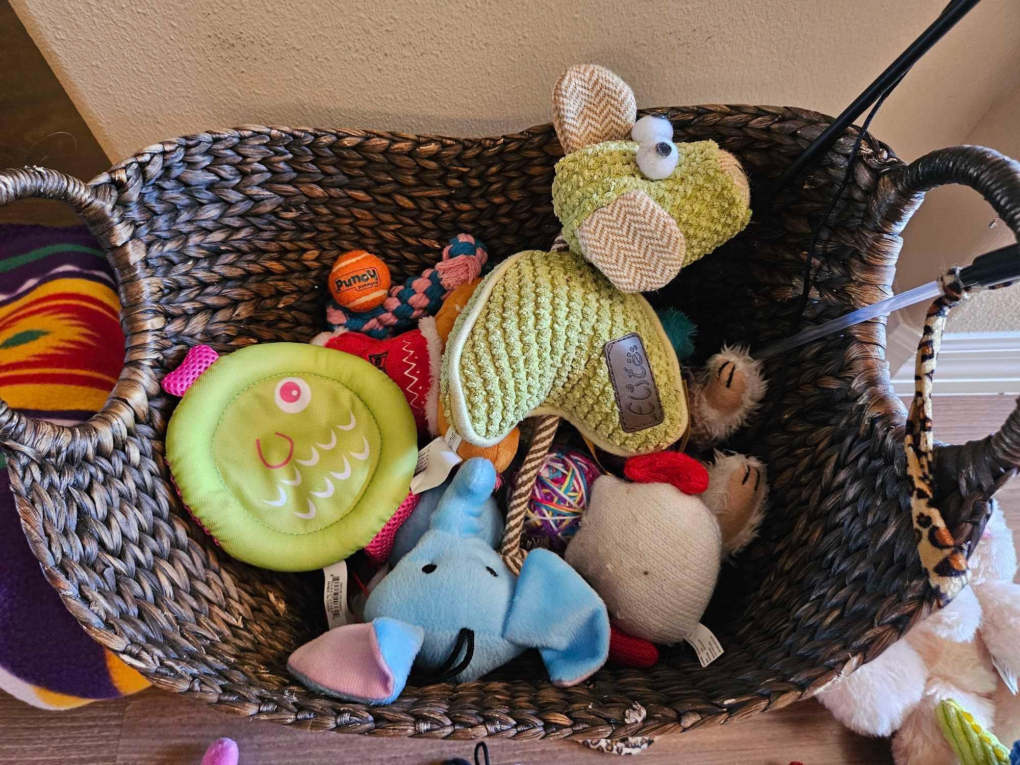 Your Furry Friend will LOVE THIS! Basket of Dog TOYS!