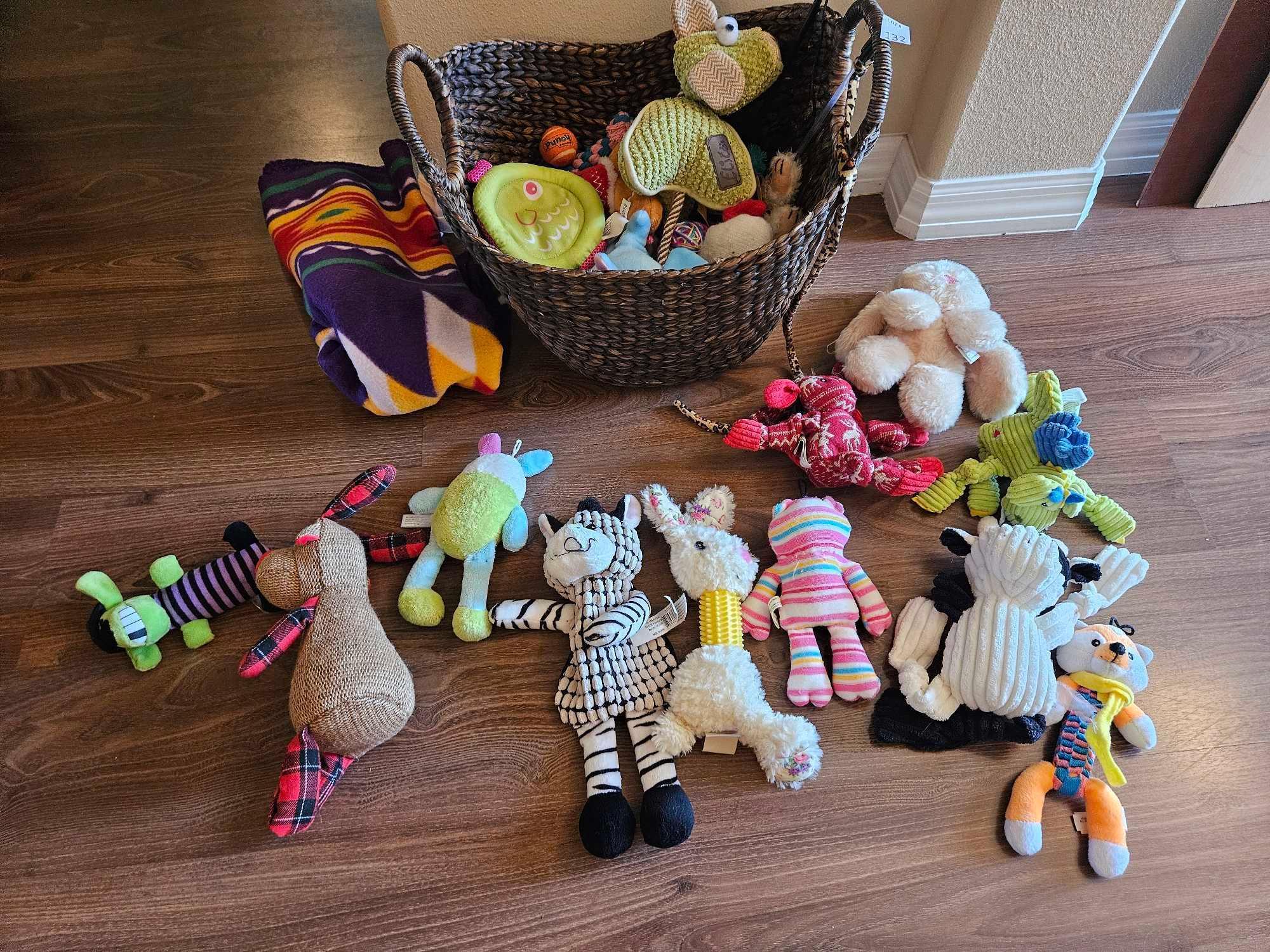 Your Furry Friend will LOVE THIS! Basket of Dog TOYS!