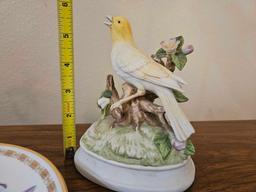 Trio of Vintage Ceramic Including Hummingbird, Hamilton Collection