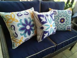 Outdoor Waterproof Throw Pillow Covers Set of 3 Floral Printed and Boho Farmhouse Outdoor 12x12