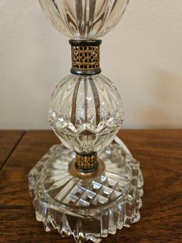 (2) Cute Vintage Glass Table Lamp Bases