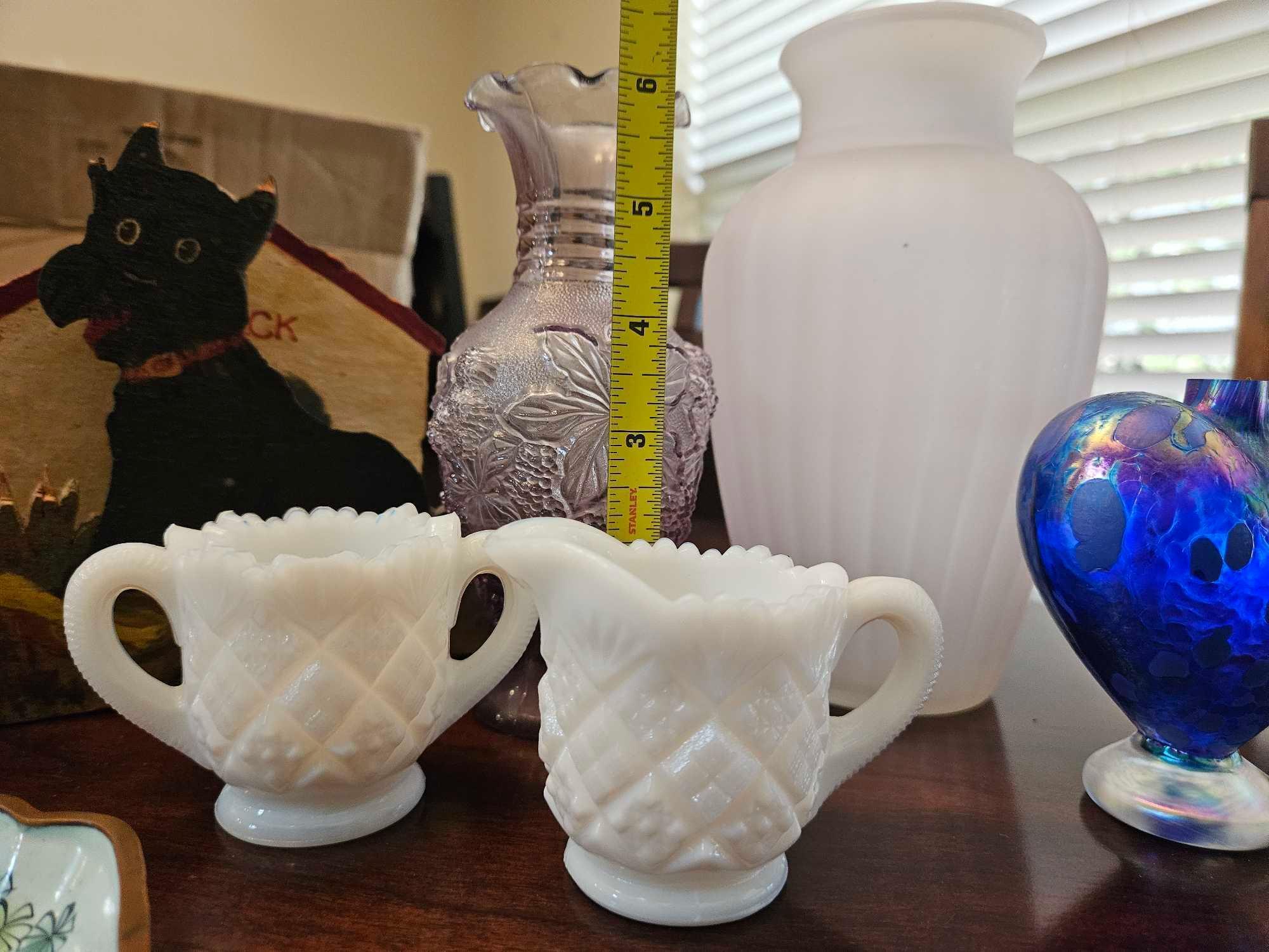 Lovely Tchotchkes grouping including Oriental enameled Brass and Nippon