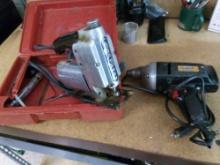 PAIR OF VINTAGE CRAFTSMAN, JIGSAW, COMMERCIAL ELECTRIC DRILL